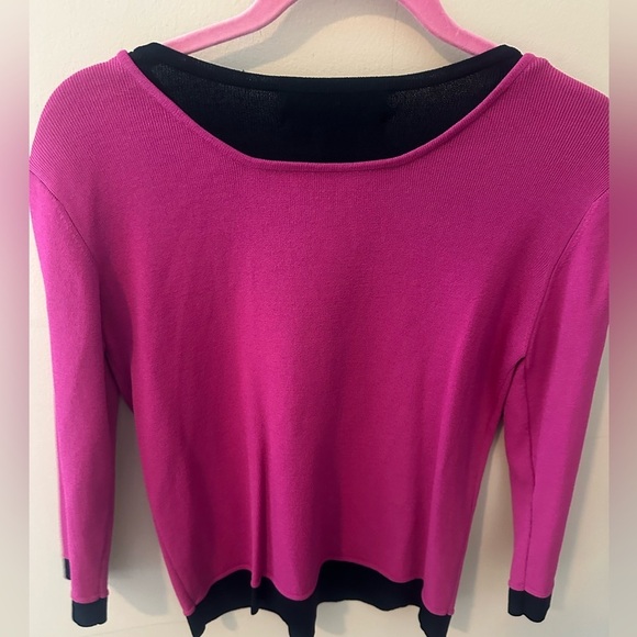 Y2K wish upon a star vibes stretchy sweater top size M black pink - Picture 2 of 5